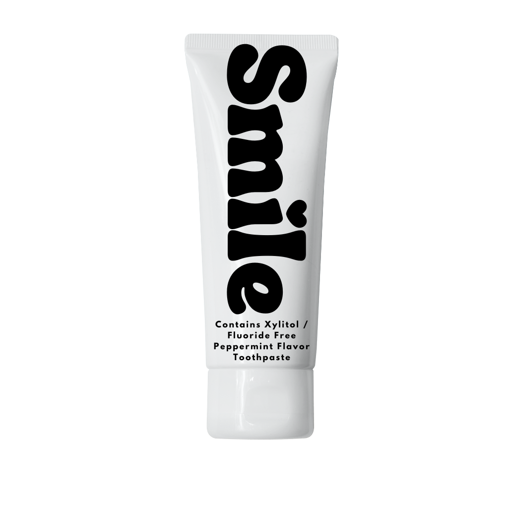 Smile Toothpaste, fluoride free, contains xylitol, peppermint flavor