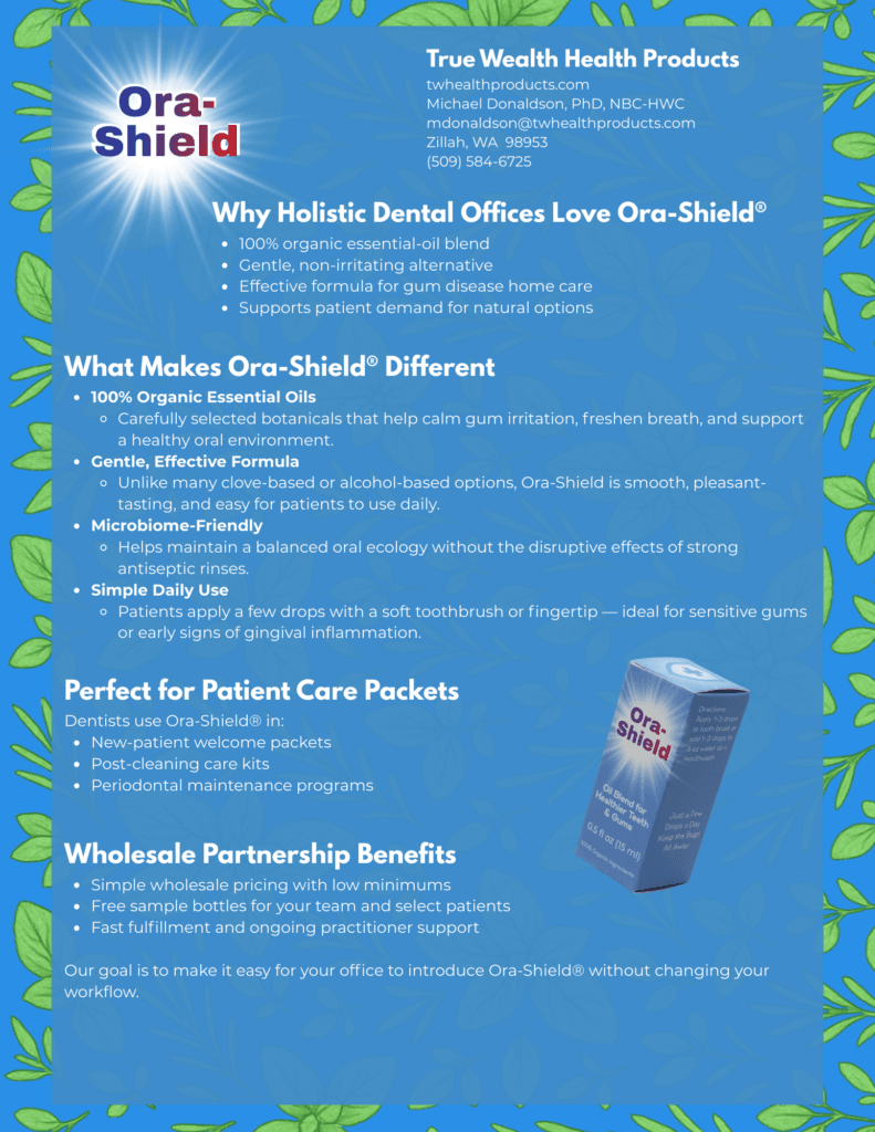 Ora-Shield Wholesale page white text