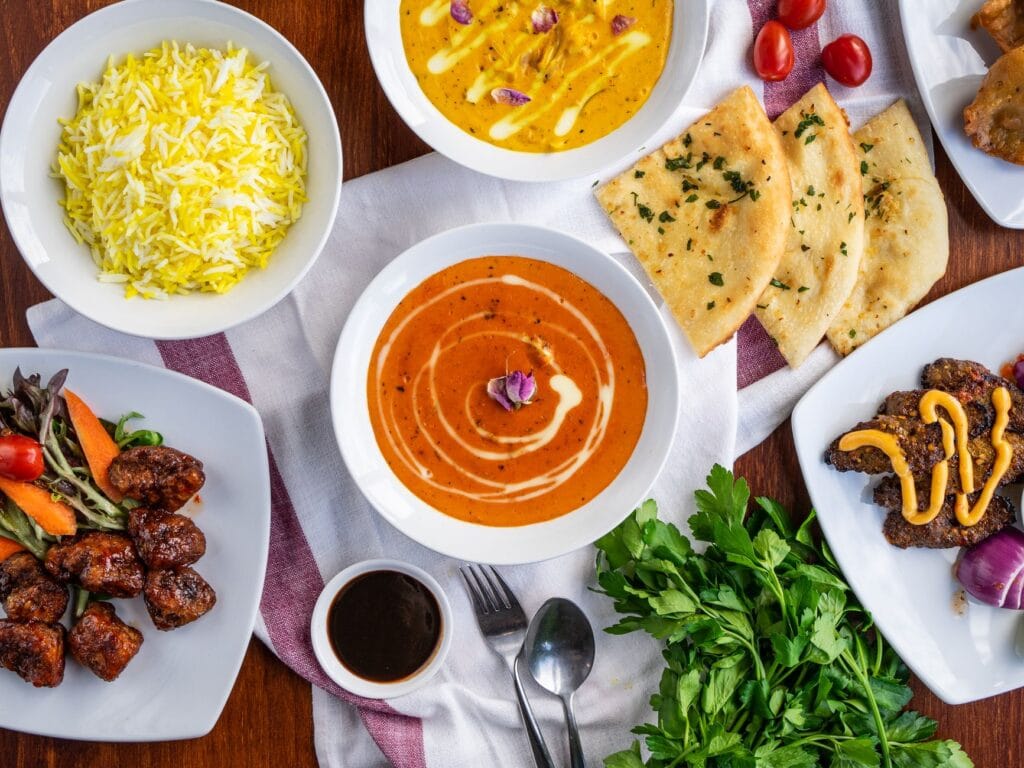 authentic indian feast with rich flavors
